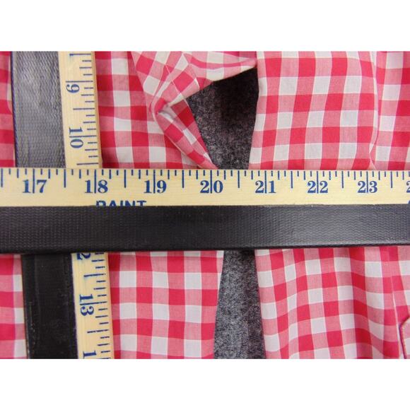 Polo Ralph Lauren Shirt Mens Med Red White Check Non-Iron - Picture 6 of 8